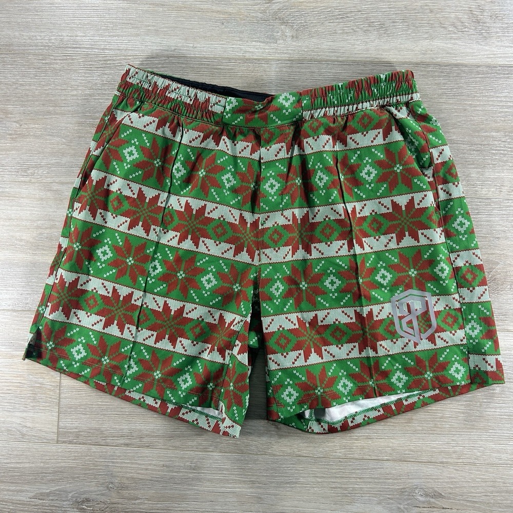 Born Primitive Training Shorts Mens L Christmas  Performance Lightweight Stretch
